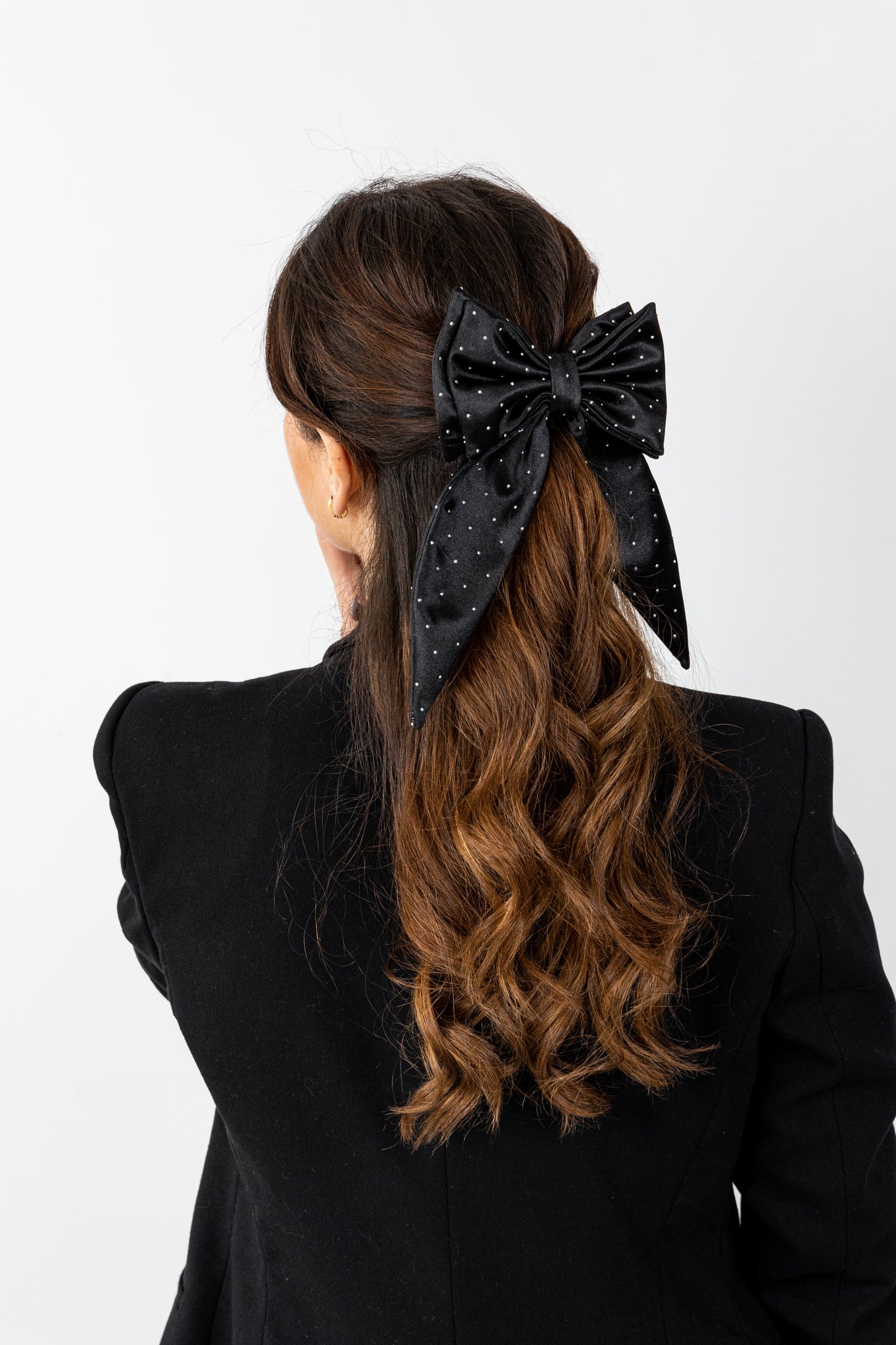 Celia | Satin bow with studs